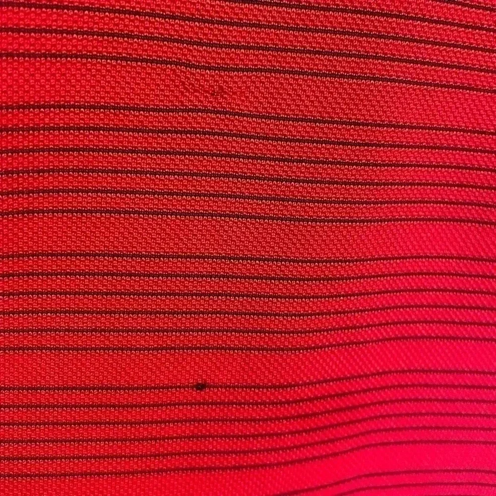 Nike Golf Polo Shirt Mens Extra Large Red Striped Short Sleeve Dri Fit Golfer